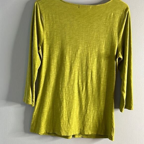 Boden Chartreuse Knot Shirt Sz 8 - Picture 4 of 5
